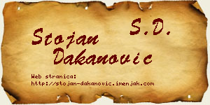 Stojan Dakanović vizit kartica